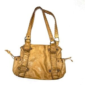 Helen Welsh Women's Tan Leather Satchel Handbag Shoulder Purse boho